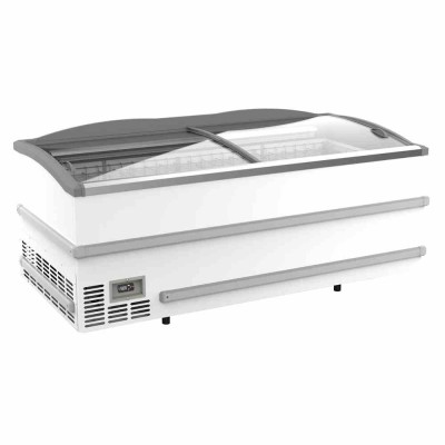 COMBISTEEL - Congélateur bahut blanc pour supermarché dégivrage manuel 864 L