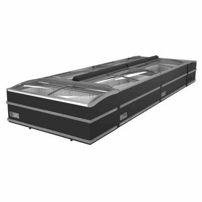 COMBISTEEL - Congélateur bahut noir pour supermarché dégivrage manuel 870 L