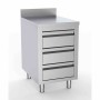 COMBISTEEL - Table de travail avec 3 tiroirs avec bord relevé L. 500 mm P. 700 mm