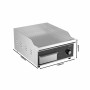 COMBISTEEL - Plaque grille électrique inox rainuré 360 x 450 x 220 mm