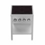 COMBISTEEL - Cuisinière à induction 4 zones avec dessous ouvert 655 x 655 x 875 mm