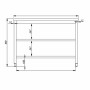 COMBISTEEL - Plan de travail 2 étagères L. 700 mm P. 700 mm