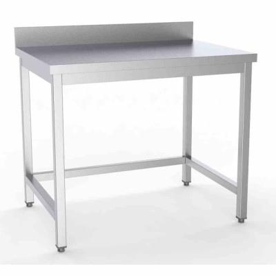 COMBISTEEL - Plan de travail dessous ouvert bord relevé démontable L. 800 mm P. 700 mm