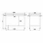 COMBISTEEL - Plan de travail dessous ouvert L. 1300 mm P. 800 mm