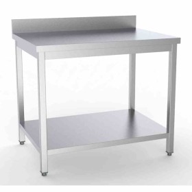 COMBISTEEL - Plan de travail étagère bord relevé démontable L. 1000 mm P. 600 mm