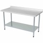 COMBISTEEL - Plan de travail étagère bord relevé démontable L. 1400 mm P. 700 mm