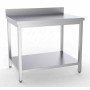 COMBISTEEL - Plan de travail étagère bord relevé démontable L. 1400 mm P. 600 mm