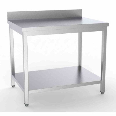 COMBISTEEL - Plan de travail étagère bord relevé démontable L. 1800 mm P. 600 mm