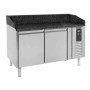 COMBISTEEL - Table à pizza 2 portes granit noir 1510 x 800 x 1000 mm