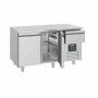 COMBISTEEL - Table réfrigérée positive 2 portes et 1 tiroir L. 1400 mm P. 700 mm