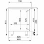 COMBISTEEL - Table réfrigérée positive 2 portes et 1 tiroir L. 1400 mm P. 700 mm