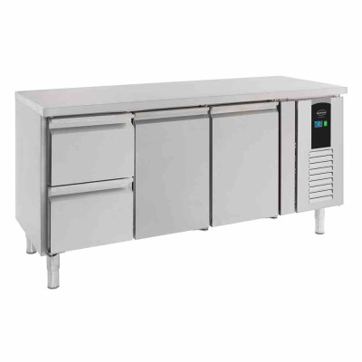 COMBISTEEL - Table réfrigérée positive 2 portes et 2 tiroirs ENERGY LINE L. 1795 mm P. 700 mm