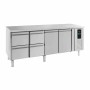 COMBISTEEL - Table réfrigérée positive 2 portes et 4 tiroirs ENERGY LINE L. 2230 mm P. 700 mm
