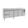 COMBISTEEL - Table réfrigérée positive 3 portes et 2 tiroirs L. 2230 mm P. 700 mm