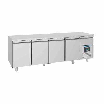 COMBISTEEL - Table réfrigérée positive 4 portes et 1 tiroir L. 2330 mm P. 700 mm