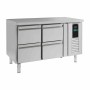 COMBISTEEL - Table réfrigérée positive 4 tiroirs ENERGY LINE L. 1360 mm P. 700 mm