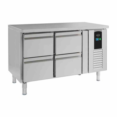 COMBISTEEL - Table réfrigérée positive 4 tiroirs ENERGY LINE L. 1360 mm P. 700 mm