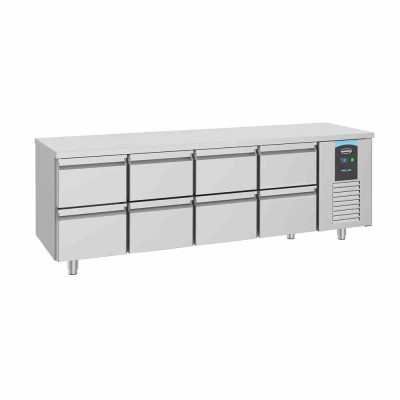COMBISTEEL - Table réfrigérée positive 8 tiroirs ENERGY LINE L. 2330 mm P. 700 mm