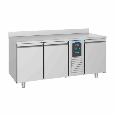 COMBISTEEL - Table réfrigérée positive bord relevé 3 portes monoblock L. 1785 mm P. 700 mm