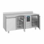 COMBISTEEL - Table réfrigérée positive bord relevé 3 portes monoblock L. 1785 mm P. 700 mm