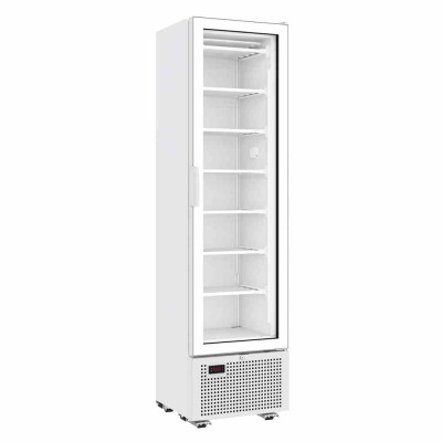COMBISTEEL - Congélateur 1 porte en verre blanc 221 L