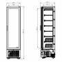 COMBISTEEL - Congélateur 1 porte en verre blanc 221 L