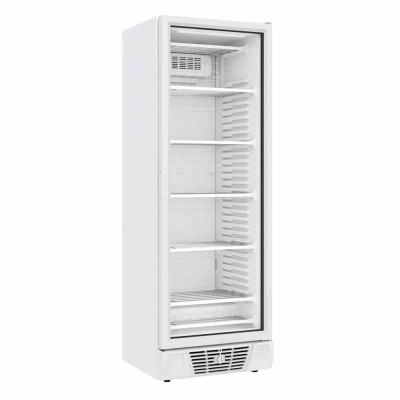 COMBISTEEL - Congélateur 1 porte en verre blanc 382 L