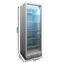 COMBISTEEL - Congélateur 1 porte en verre blanc 382 L