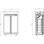 COMBISTEEL - Congélateur 2 portes en verre noir 1000 L