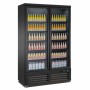 COMBISTEEL - Congélateur 2 portes en verre noir 888 L