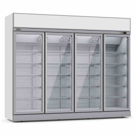 COMBISTEEL - Congélateur 4 portes en verre blanc 2060 L