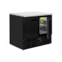 POLAR - Table réfrigérée positive 2 portes série G noire 257 L