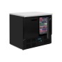 POLAR - Table réfrigérée positive 2 portes série G noire 257 L