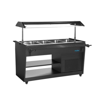 POLAR - Buffet réfrigéré série G noir 4x GN 1/1