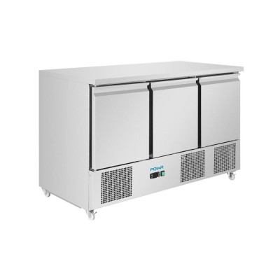 POLAR - Comptoir à salade série U froid ventilé 3 portes 400 L