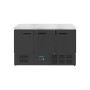 POLAR - Table réfrigérée positive 3 portes série G noire 400 L