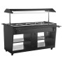 BUFFALO - Buffet central chauffant 4 GN 1/1 noir