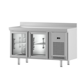 INFRICO - Desserte arrière-bar positif IF600 2 portes vitrées 345 L
