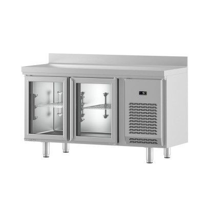 INFRICO - Desserte arrière-bar positif IF600 2 portes vitrées 345 L