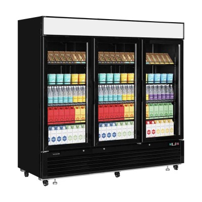 TEFCOLD - Vitrine murale positive noire 3 portes vitrées 2025 L