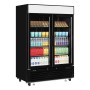 TEFCOLD - Vitrine murale positive noire 2 portes vitrées 1108 L
