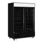 TEFCOLD - Congélateur vertical vitrine 2 portes noires 1108 L