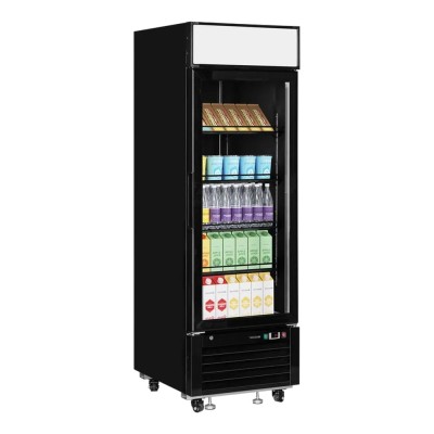 TEFCOLD - Vitrine murale positive noire 1 porte vitrée 496 L