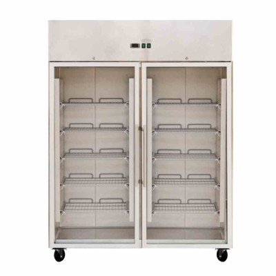 SERIAPRO - Armoire réfrigérée positive 2 portes vitrées GN 2/1 1400 L
