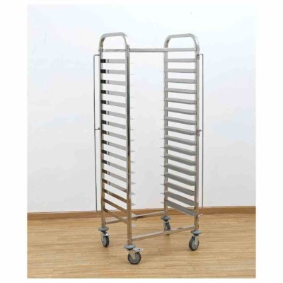 SERIAPRO - Échelle pâtissière inox 16 niveaux entrée 600 - 600 x 400 mm