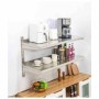 SERIAPRO - Étagère murale en inox sur crémaillères 2 niveaux - L 1000 x P 400 mm