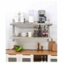 SERIAPRO - Étagère murale en inox sur crémaillères 2 niveaux - L 1000 x P 400 mm