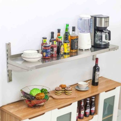 CPC - Étagère murale en inox sur crémaillères - L 1200 x P 300 mm