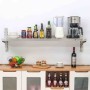 SERIAPRO - Étagère murale en inox sur crémaillères - L 1200 x P 300 mm