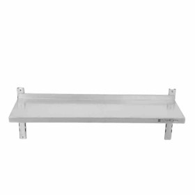 CPC - Étagère murale en inox sur crémaillères - L 1200 x P 300 mm